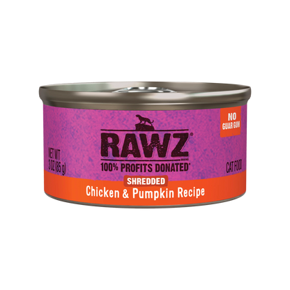 Rawz canned cat food chicken and pumpkin