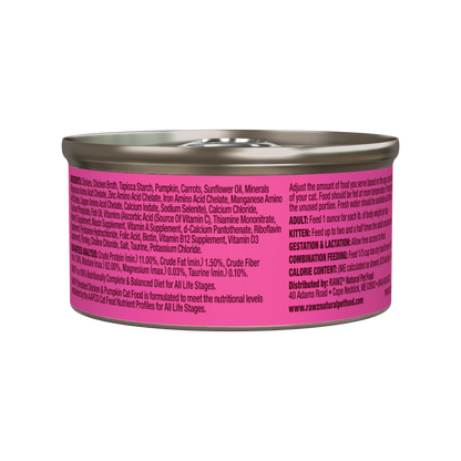 Rawz canned cat food chicken and pumpkin