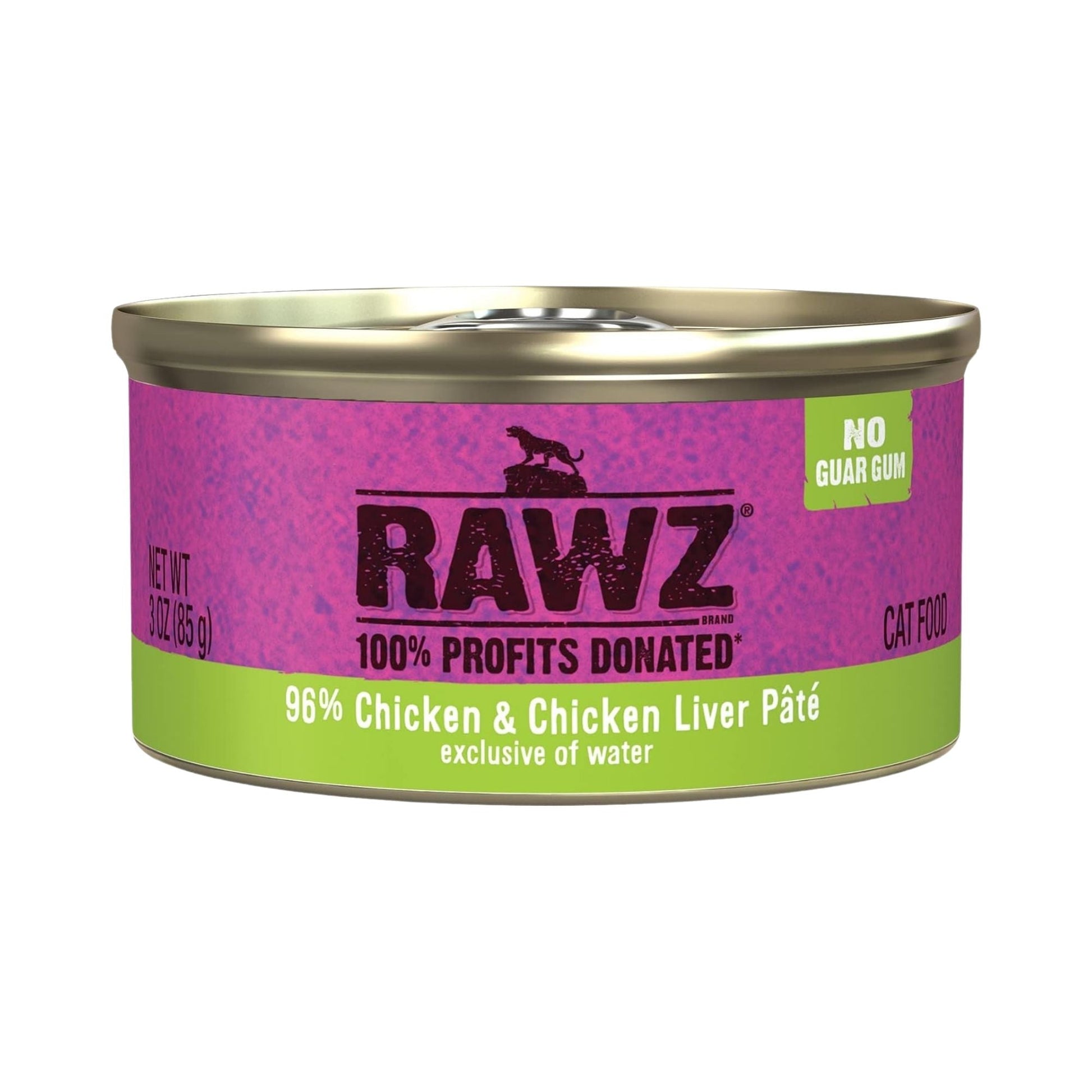 Rawz chicken and liver pate cat food
