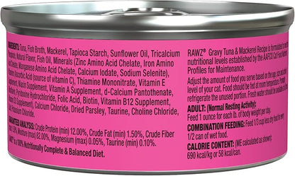 Rawz gravy from bone broth tuna and mackerel canned cat food 3oz