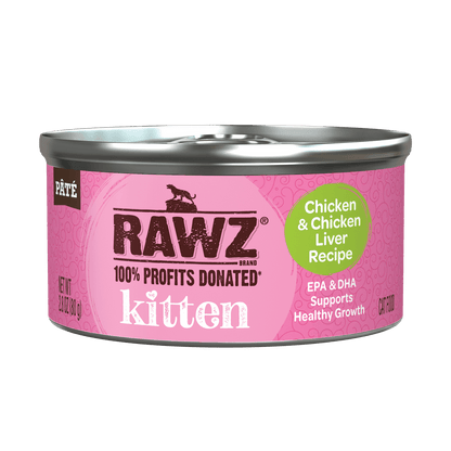 Rawz kitten chicken and chicken liver canned pate