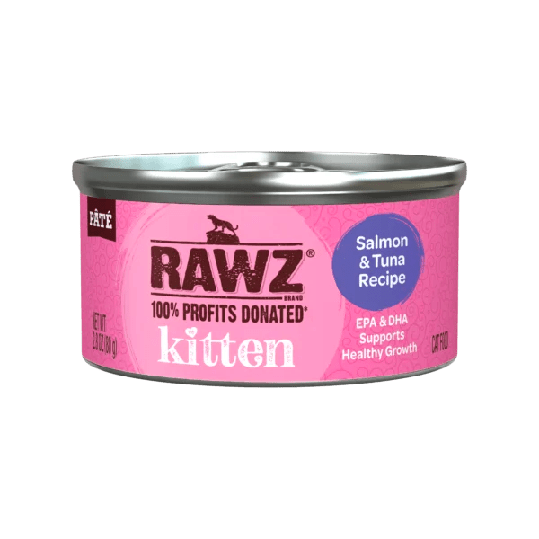 Rawz kitten salmon and tuna recipe canned kitten food 3oz