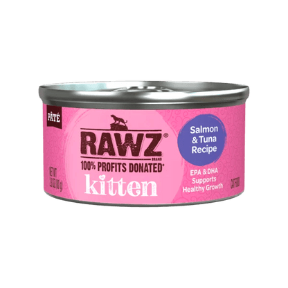 Rawz kitten salmon and tuna recipe canned kitten food 3oz