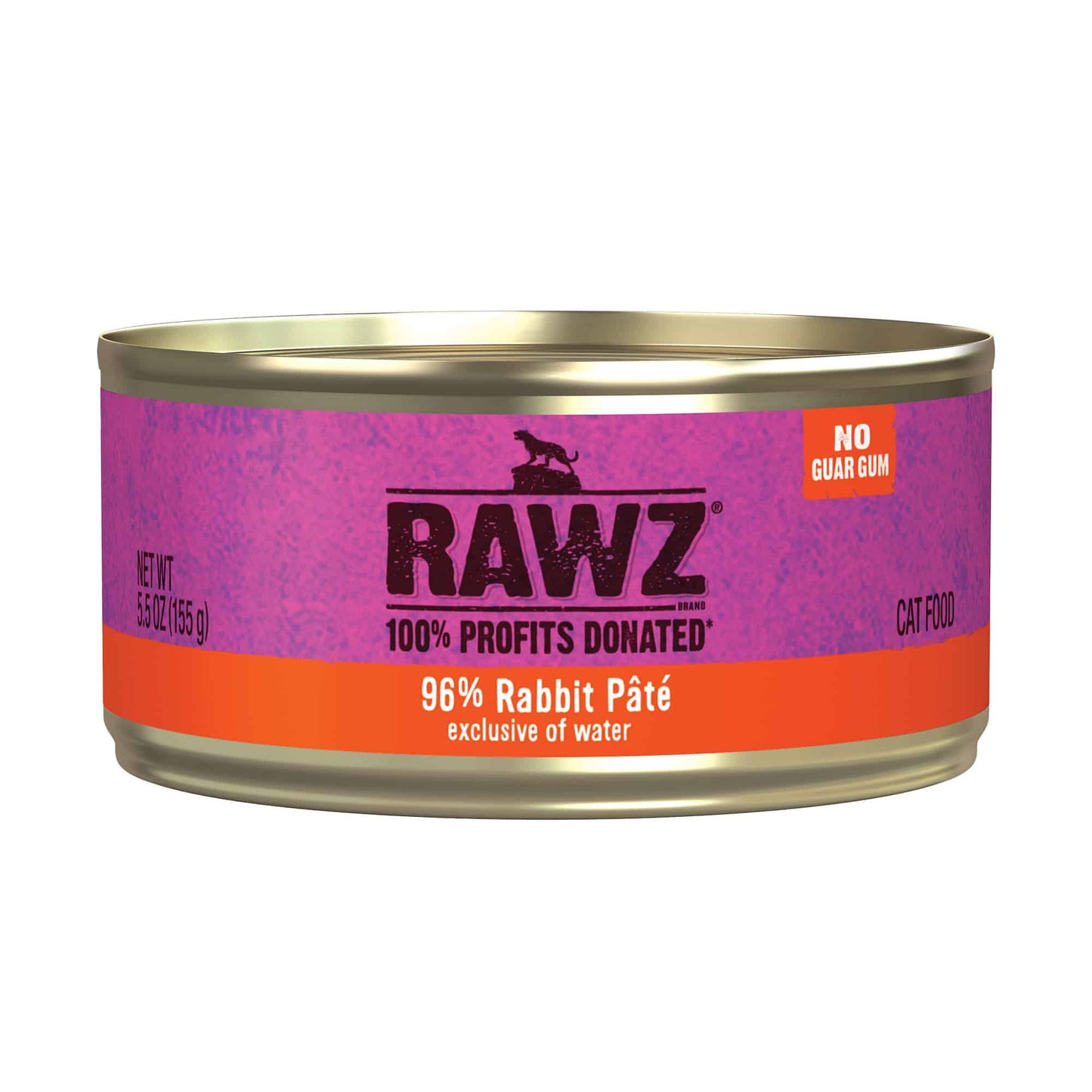 Rawz rabbit pate wet canned cat food 3oz