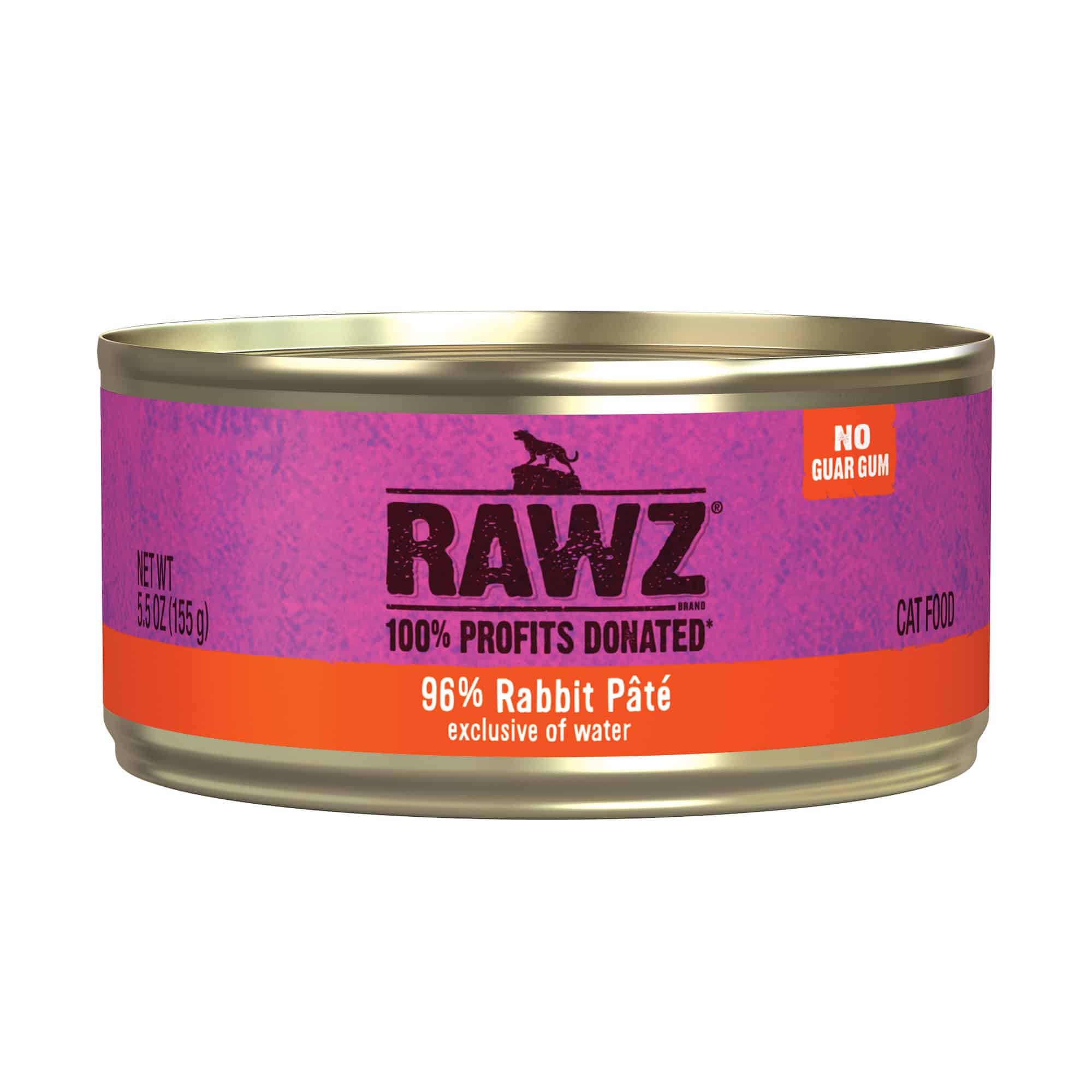 Rawz rabbit pate wet canned cat food 3oz