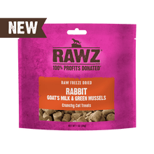 Rawz Raw Freeze Dried Rabbit with Goats Milk and Green Mussels Cat Treats