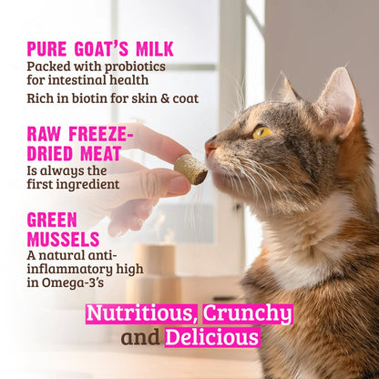 Rawz Raw Freeze Dried Rabbit with Goats Milk and Green Mussels Cat Treats
