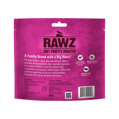 Rawz Raw Freeze Dried Rabbit with Goats Milk and Green Mussels Cat Treats