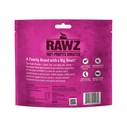 Rawz Raw Freeze Dried Venison Cat Treats - Wild Caught Salmon with Goats Milk and Green Mussels