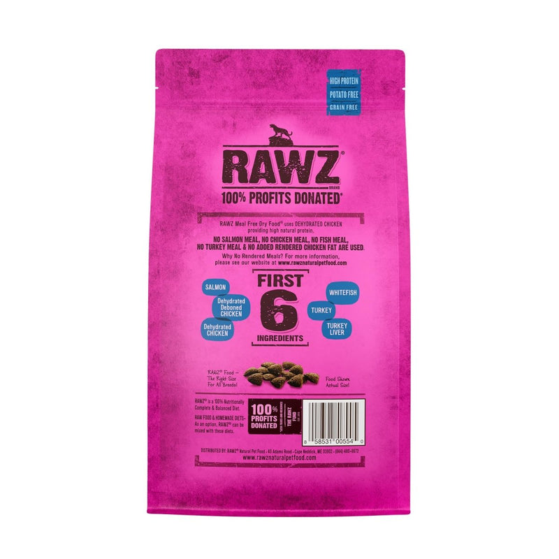 Rawz Salmon, Dehydrated Chicken & Whitefish Recipe Natural Dry Cat Food - 1.75lb