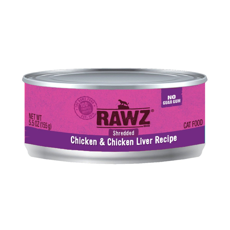 Rawz Shredded Chicken & Chicken Liver Recipe Cat Food - Can