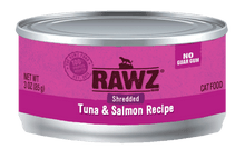 Rawz shredded tuna & salmon recipe wet canned cat food 2.8oz