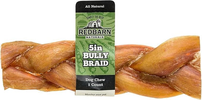 Redbarn 5in bully braid dog bone treat