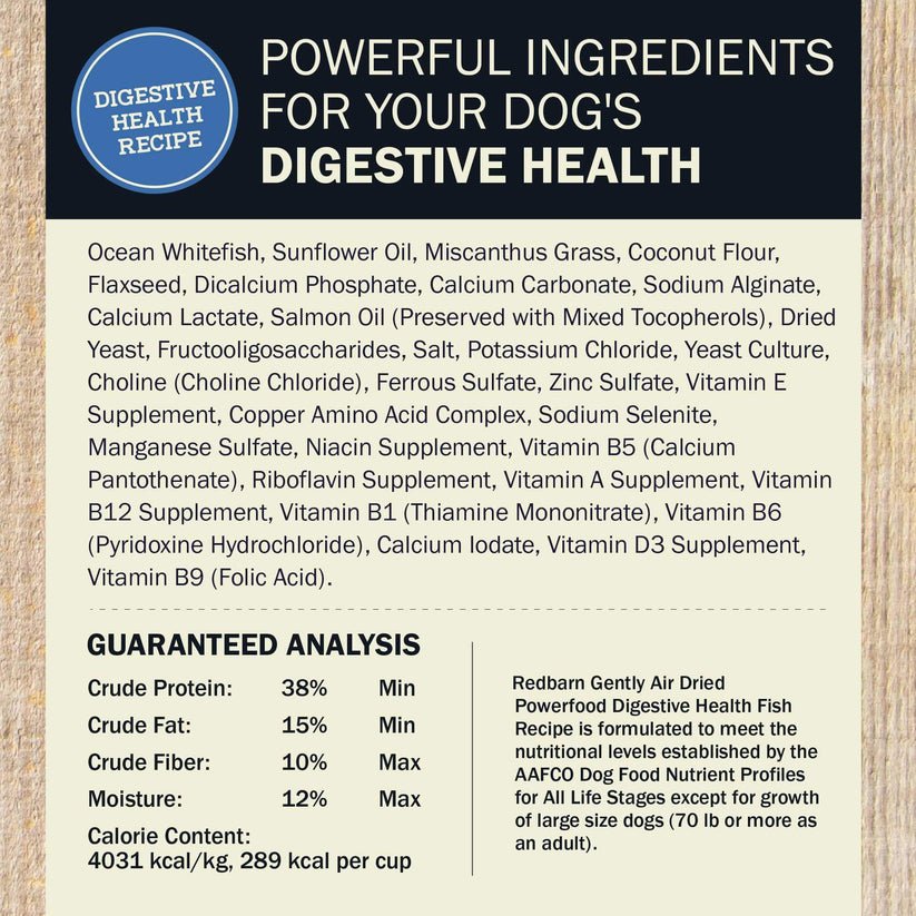 Redbarn air dried dog food fish 2lbs