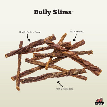 Redbarn All - Natural Bully Slims Esophagus Dog Treats - Premium Grain - Free - 4.7 oz Bag