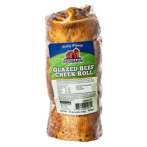 Redbarn Dog Grain Free Glazed Bully Beef Cheek Roll Small - Medium