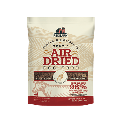 Redbarn gently air dried dog food beef, beef lung, beef liver 2lbs