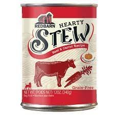 Redbarn hearty stew beef and carrot recipe - 12 oz canned dog food