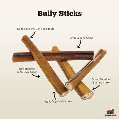 Redbarn Straight 5" Bully Sticks Long Lasting Dog Chew All Natural Bully Bones