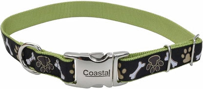Ribbon Adjustable Dog Collar with Metal Buckle dog collar size large 18 - 26”