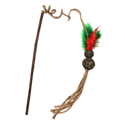 Silver vine cat teaser wand holiday spot