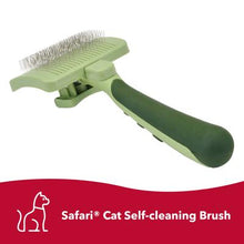 Safari stainless steel pin flexible slicker cat brush