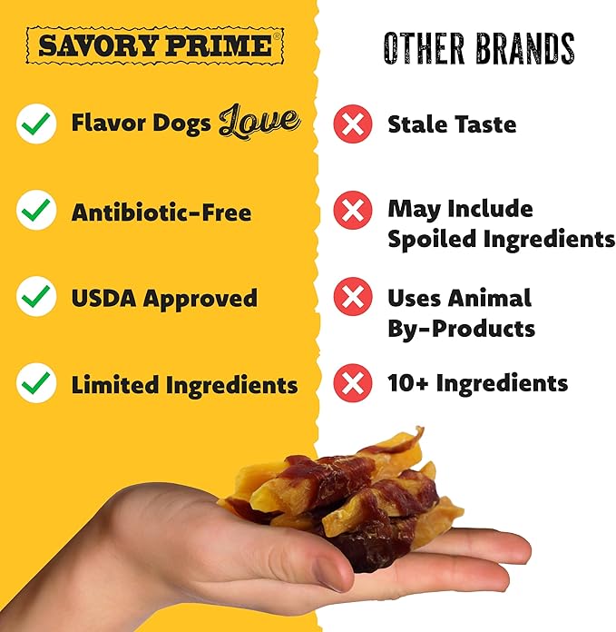 Savory Prime 42008 Duck & Sweet Potato Dog Treats, 8 Oz