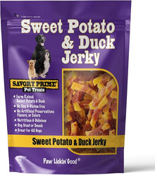 Savory Prime Duck & Sweet Potato Jerky Dog Treats, 1 - lb bag