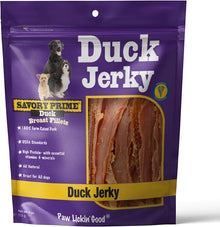 Savory prime pet treats duck jerkey 4oz