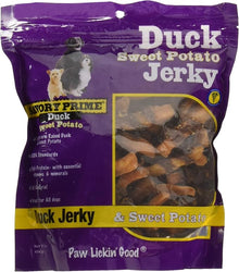 Savory prime sweet potato & duck jerky 16oz dog treats