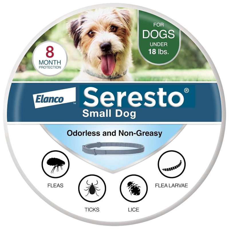 Seresto Small Dog Vet - Recommended Flea & Tick Treatment & Prevention Collar for Dogs Under 18 lbs - 8 Months Protection