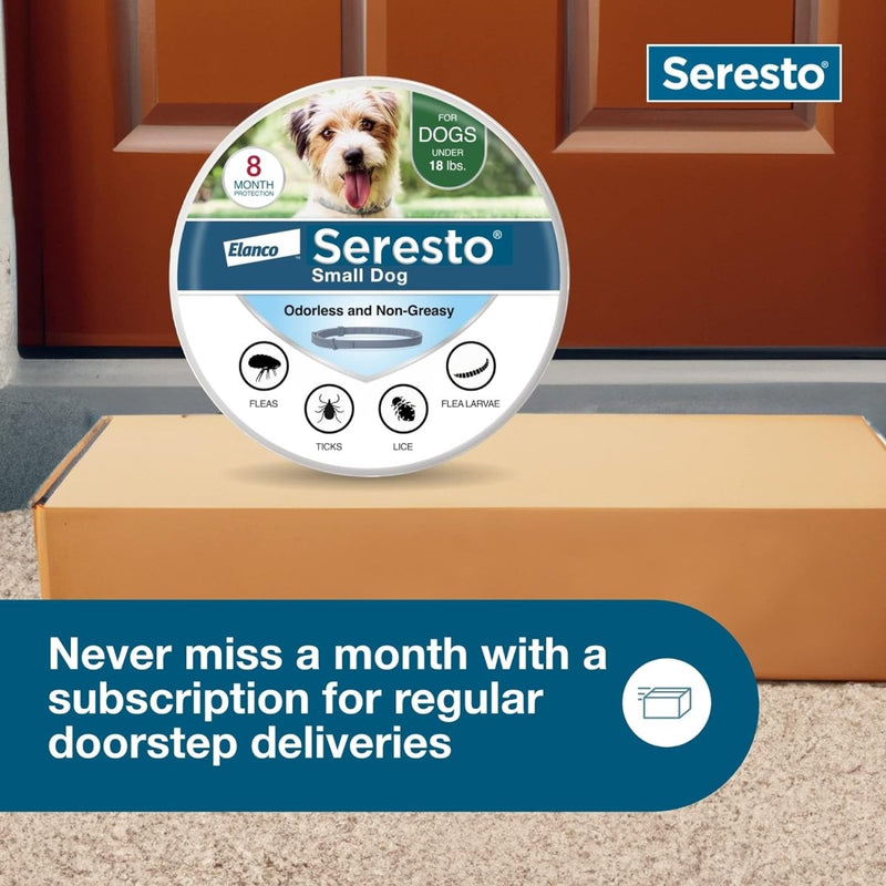 Seresto Small Dog Vet - Recommended Flea & Tick Treatment & Prevention Collar for Dogs Under 18 lbs - 8 Months Protection