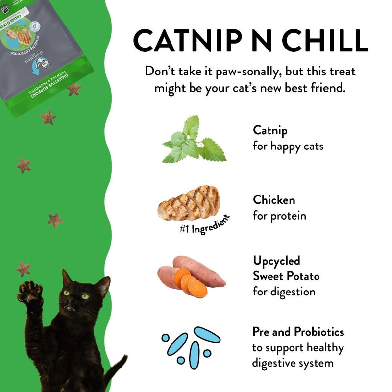 Shameless Pets Digestive Health Catnip & Chill - Chicken Crunchy Cat Treats