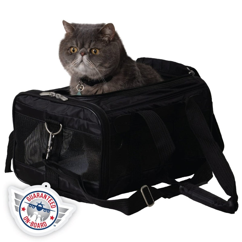 Sherpa Original Deluxe Travel Pet Carrier For Pets - Airline Approved & Guaranteed On Board - Small - Black