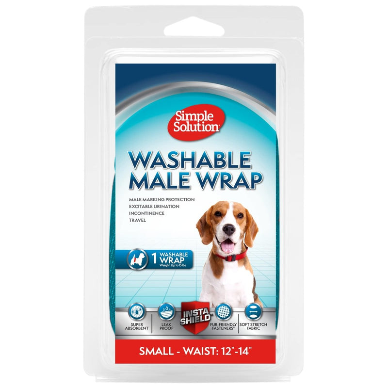 Simple Solution Absorbent Male Wraps with Leak Proof Fit - Excitable Urination, Incontinence - Reusable Dog Diaper - Whites & Tans