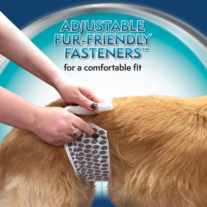 Simple Solution Disposable Dog Diapers for Male Dogs - Male Wraps with Super Absorbent Leak - Proof Fit - 12 Count