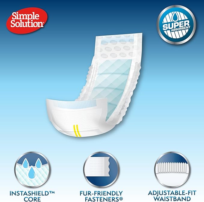 Simple solution disposable male wraps small 12 - 19” 10 - 25lbs dog diapers