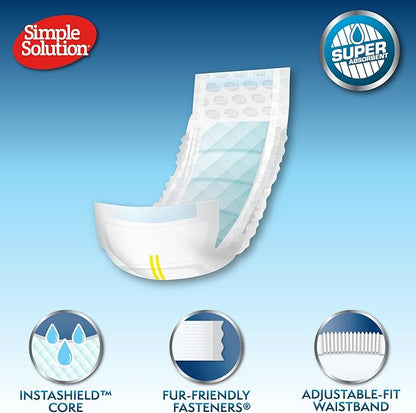 Simple solution disposable male wraps small 12 - 19” 10 - 25lbs dog diapers