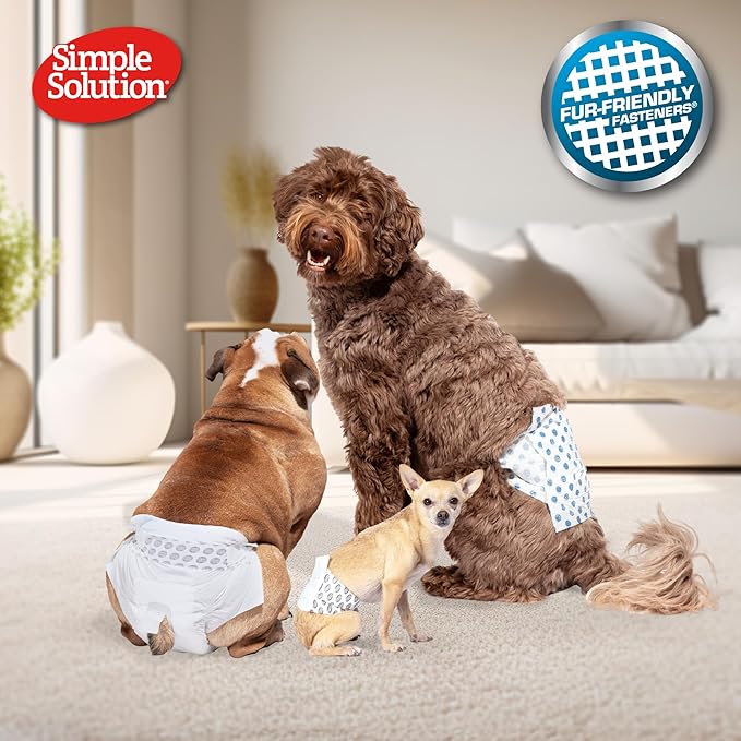 Simple solution disposable male wraps small 12 - 19” 10 - 25lbs dog diapers