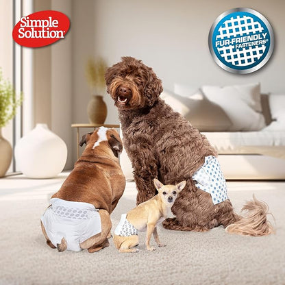 Simple solution disposable male wraps small 12 - 19” 10 - 25lbs dog diapers