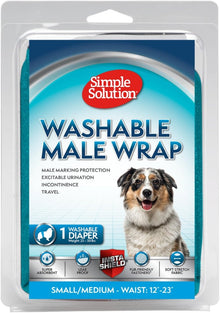 Simple Solution Washable Male Wrap For Dogs - Medium - Teal