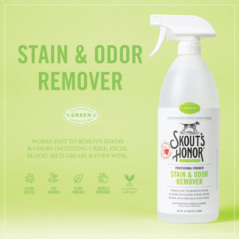 Skoutâ€s Honor Professional Strength Stain and Odor Remover - Laundry Safe - 35 oz - Trigger Spray Bottle