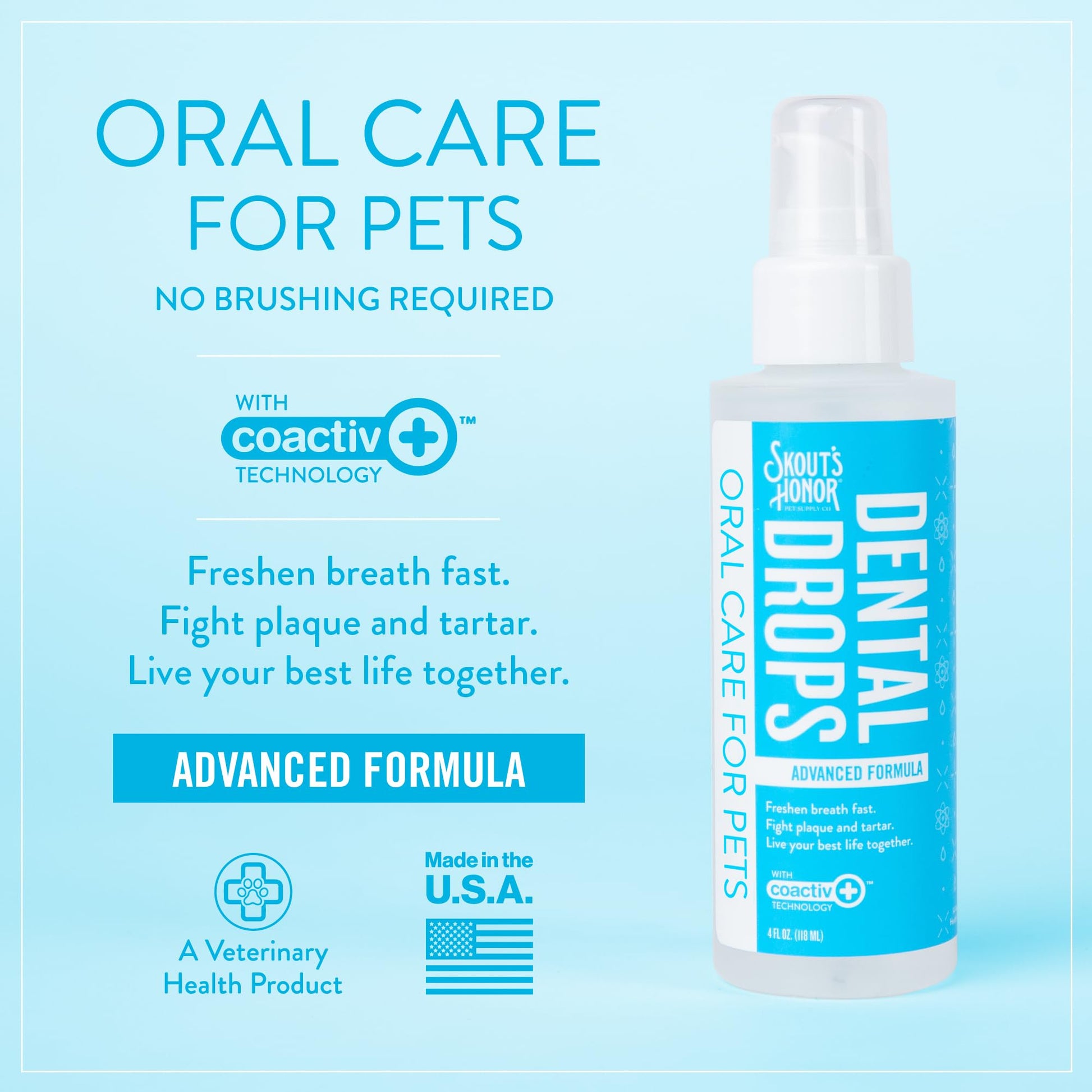 Skout'S Honor: Advanced Dental Drops For Dogs & Cats 4Oz
