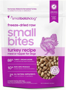Small batch freeze dried raw small bites turkey recipe 7 OZ