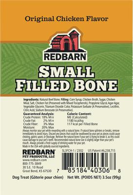 Small filled bone Redbarn chicken flavor