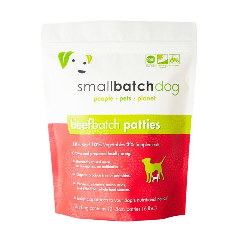 Smallbatch Frozen Beef Batch Dog Food 6lb patties