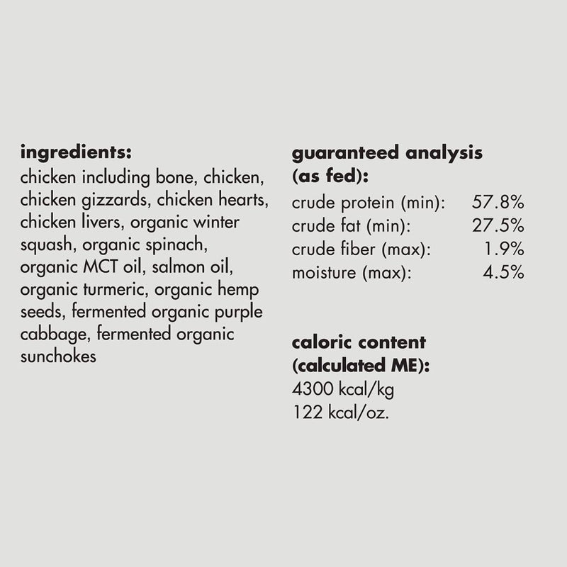 smallbatch Pets Freeze - Dried Chicken Bites for Dogs & Cat - 7 oz - Organic Produce - Humanely Sourced Meat - Single Source Protein - Mixer & Topper - Healthy with Tumeric and Probiotics