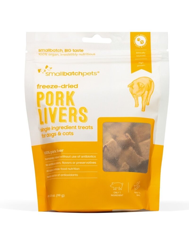 Smallbatchpets pork liver dog & cat treats 3.5oz