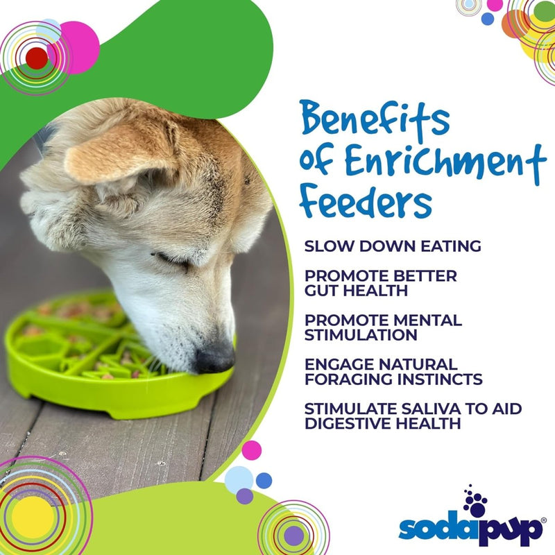 SodaPup Four Seasons Enrichment Bowl For Dog – Durable Slow Feeder Bowl Made in USA from Food Safe Material for Mental Stimulation - Slowing Down Eating - Healthy Digestion