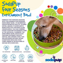 SodaPup Four Seasons Enrichment Bowl For Dog – Durable Slow Feeder Bowl Made in USA from Food Safe Material for Mental Stimulation - Slowing Down Eating - Healthy Digestion